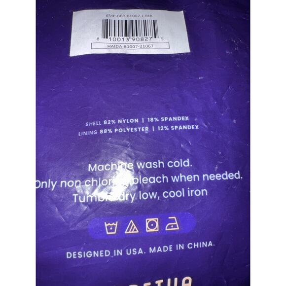 Brand New Empetua Women's Large Black Swim Ruffled Bikini Top - Picture 6 of 6